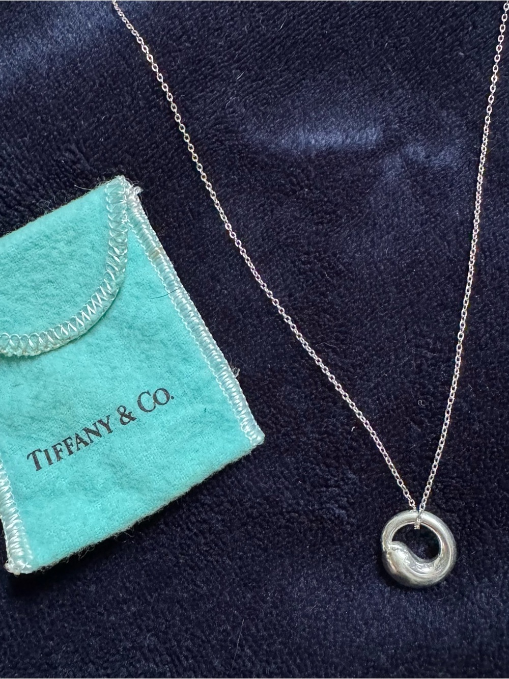 Tiffany & Co. Elsa Peretti Eternal Circle Sterling Silver Pendant Necklace